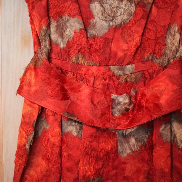 Custom Made-1960's Vintage Gown & Clutch - Picture 3 of 14